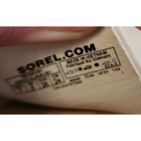 Sorel 7  ELLA II Ankle Strap Orange Grey Summer Sandals Flats - Picture 4 of 9